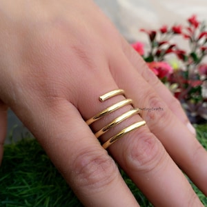 Adjustable Solid Brass Ring, Handmade Ring, Brass Designer Ring, Women Ring, Anniversary Gift Ring , Fidget Ring, Healthy Ring, Gift For Her