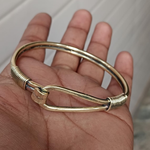 Pure 100% Solid Brass Bracelet, Designer Bangle Bracelet, One Bangle & Bracelet, Handmade Bangle,Special Health Benefits Gift For Christmas