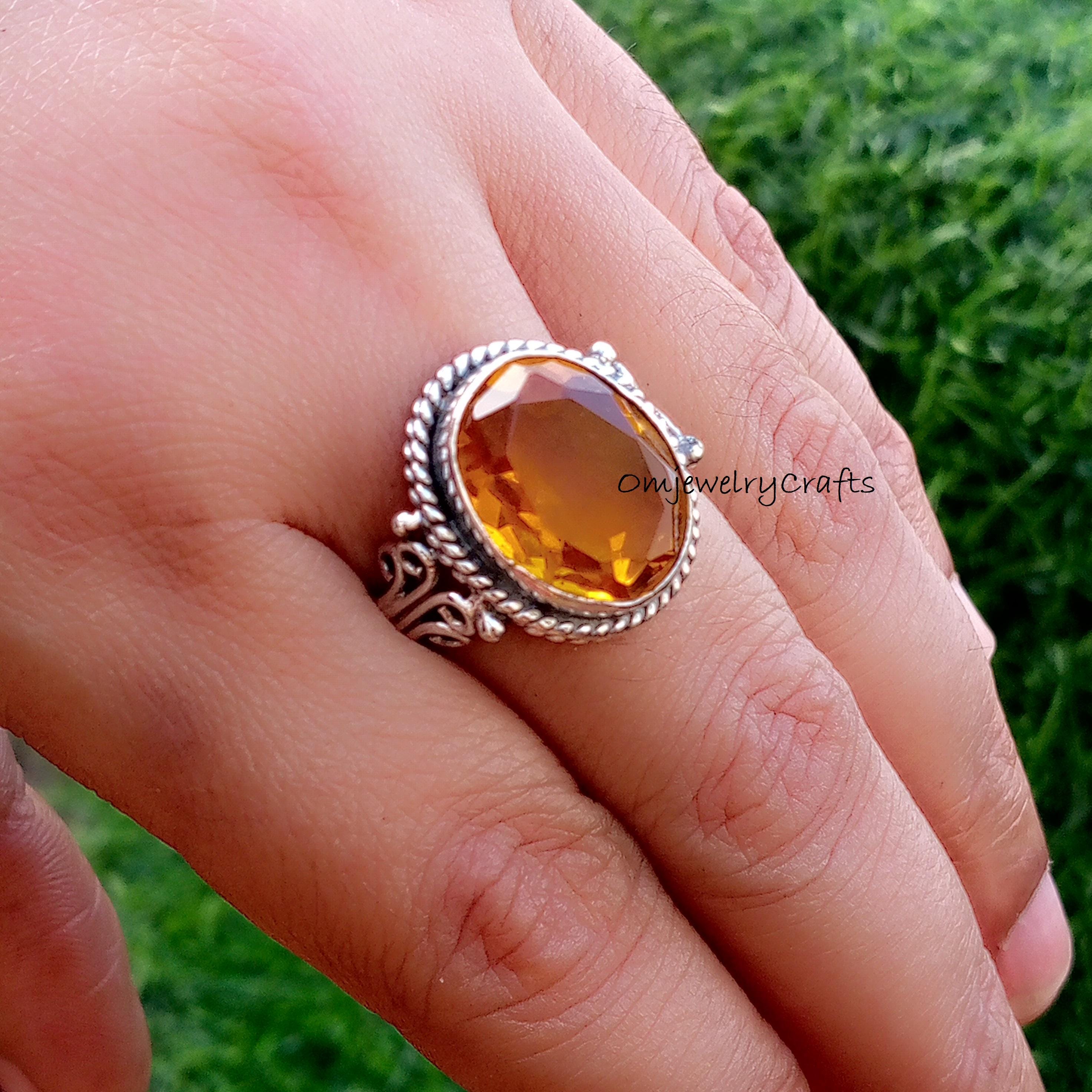 Citrine Ring - Etsy Canada