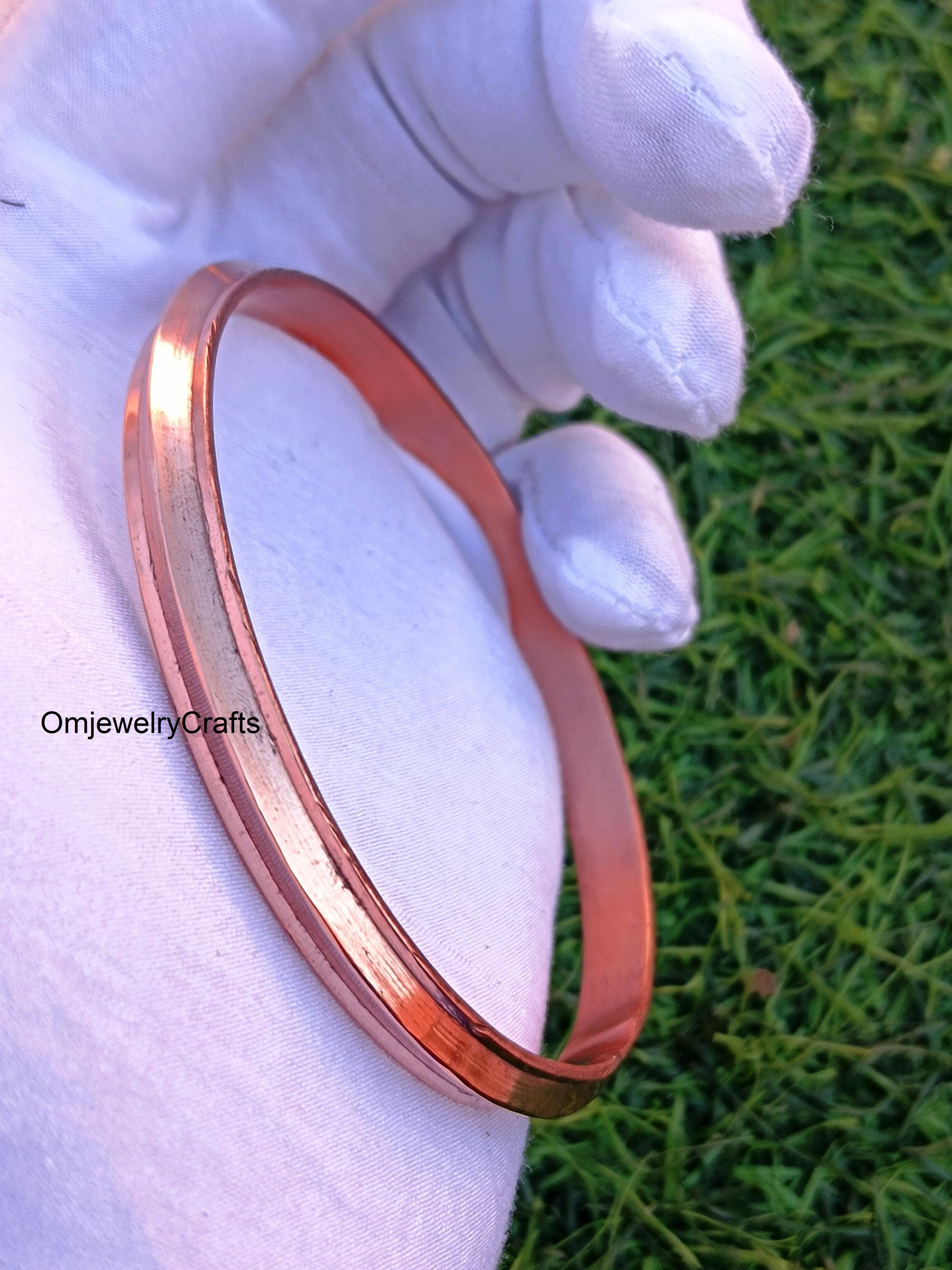 Copper Colour Kara Hindu Bangle Om Namo Shivay Kada Healing Lucky Brac