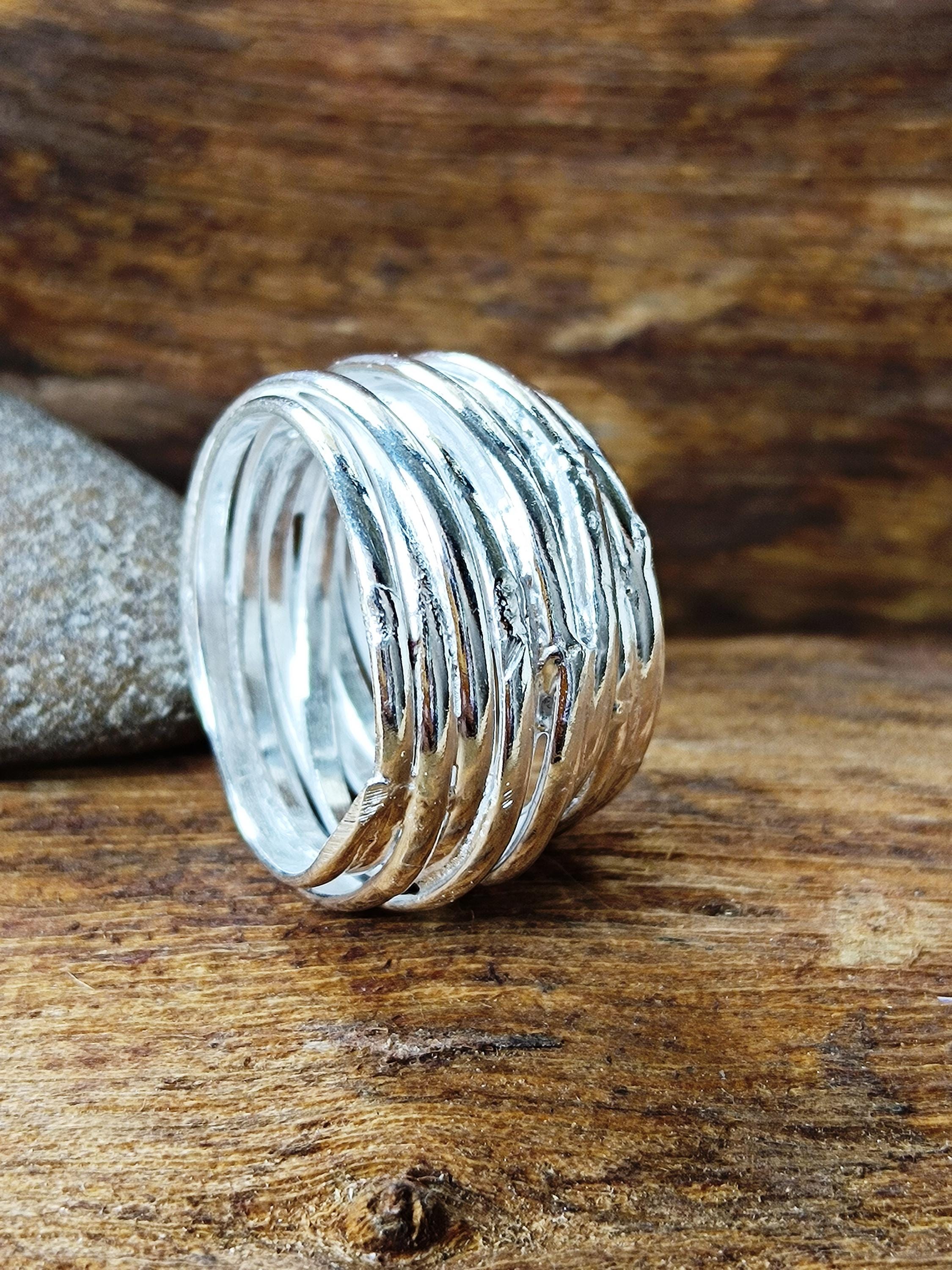 11 Multiple Band Ring, 925 Sterling Silver Band Ring, Women's Ring