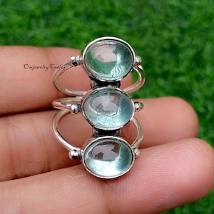 Gift For Aquamarine Ring, 925 Sterling Silver, Handmade Ring, Women Ring, Aquamarine Pretty Ring, Women Ring, Boho Ring, Gift For Christmas