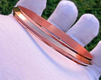 Pure 100% Copper Bracelet, Copper Kada Punjabi Sikka Kada, Pure