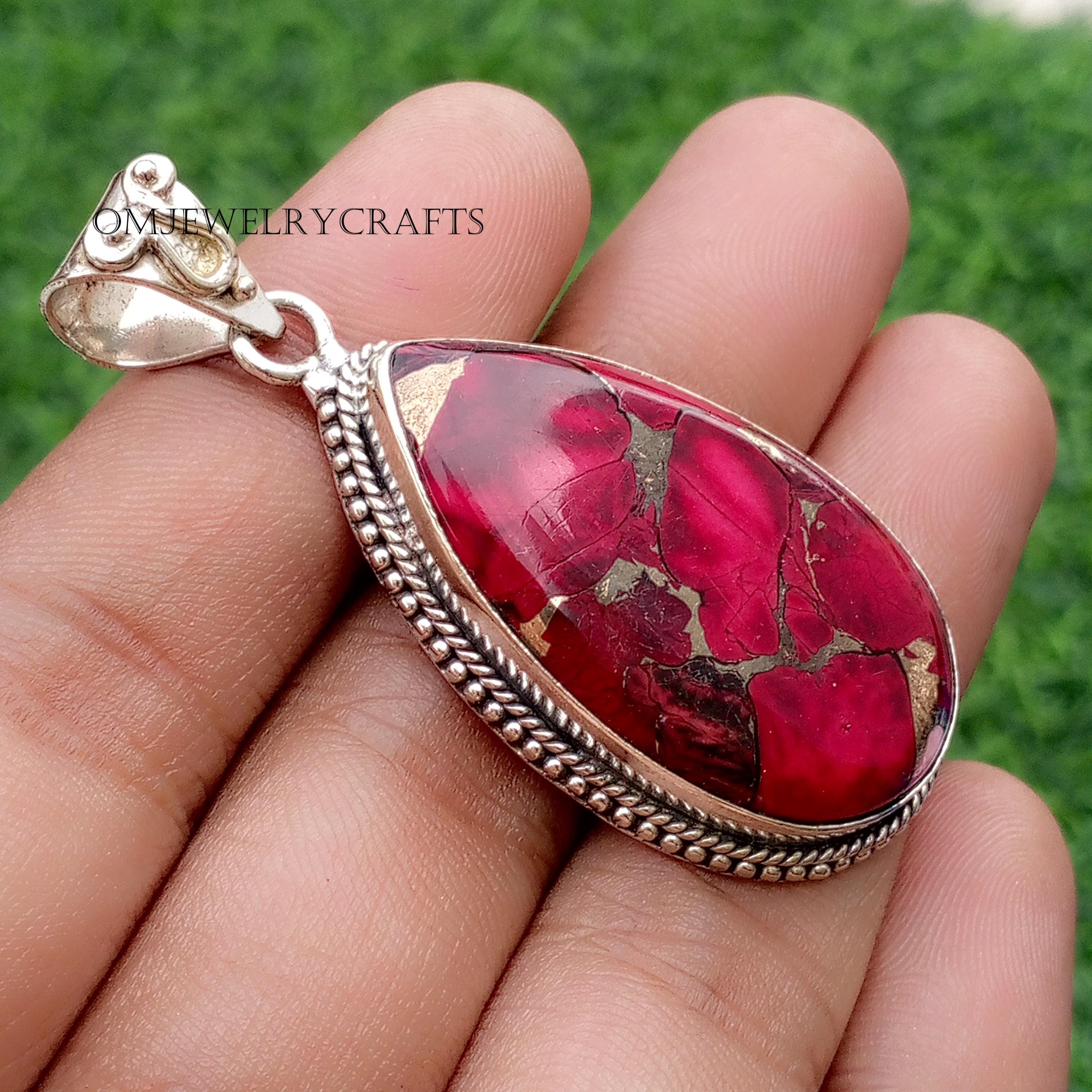 Native American Navajo Handmade Sterling Silver Red Rose Dahlia Oval Hair Tie Navajo handmade jewelry for sale main image 4