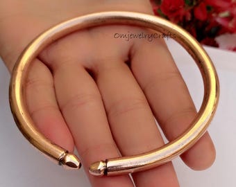 Pure 100% Copper Bracelet, Copper Kada & Bangle Bracelet , Punjabi Sikka Kada, Pure copper kara, Copper Bangle, Special Health Benefits