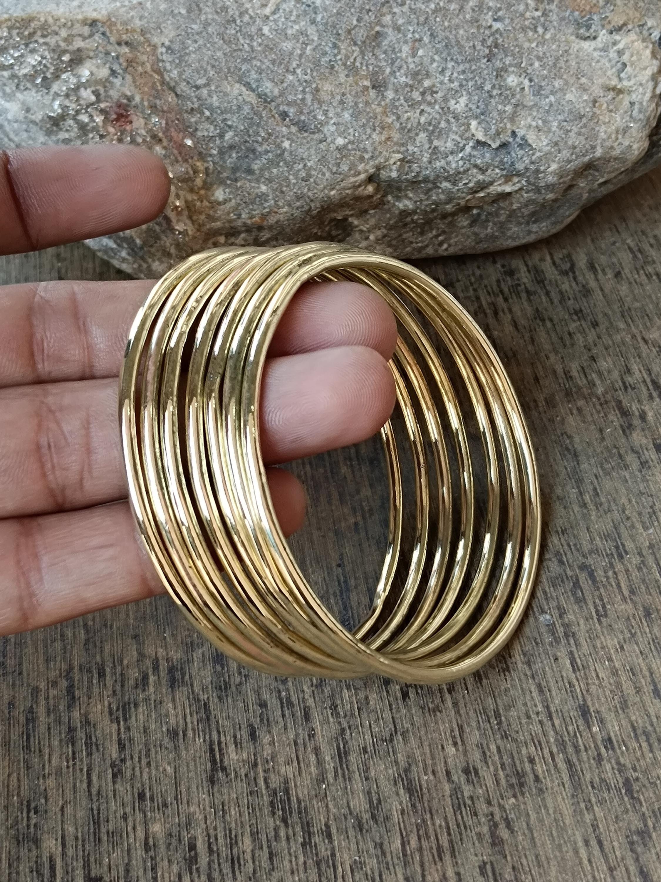 Pure 100% Solid Brass Bangle, Latest Design Bangle Bracelet, 07 Set of Bangle Bracelet, Handmade Bangle,Special Health Benefits Gift For Her