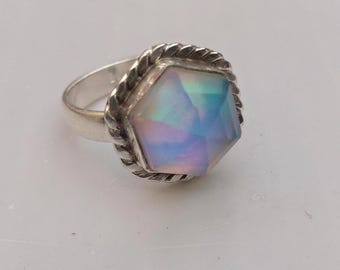 ハンドメイド　シルバー925 　シルバーリング オパール オパールリング ～ 925スターリングシルバーリング ～ ラウンド