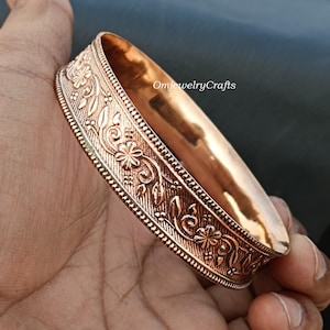 Copper Bracelet - Solid 100% Copper, Beautiful Bangle, Designer Bracelet, Antique Bangle, Handmade Bracelet, Special Health Benefits Bangle
