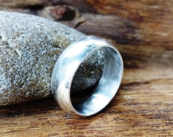 Anello A Fascia In Argento Sterling Fatto A Mano Con Vestibilità Comoda - Foto 7