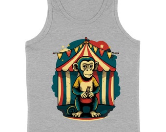 Cute Kid's Monkey Jersey Tank - Animal Sleeveless T-Shirt - Circus Kids' Tank Top