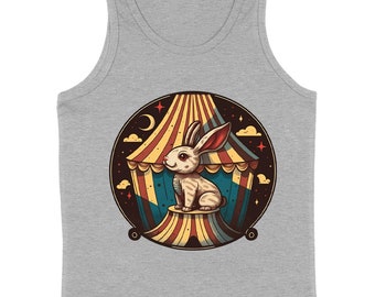 Rabbit Print Kids' Jersey Tank - Art Sleeveless T-Shirt - Circus Kids' Tank Top