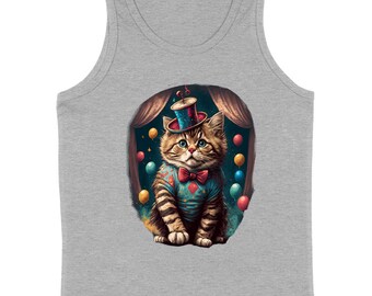 Kids Circus Cat Jersey Tank - Funny Sleeveless T-Shirt - Cute Kids' Tank Top