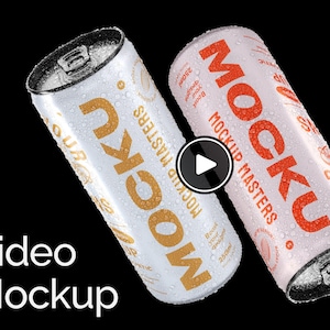 Can 250ml Video Mockup - Photoshop File