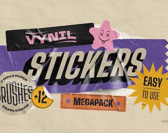Vinyl Sticker Mockup - Megapack