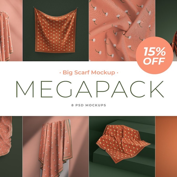 Silk Scarf Mockup - Big - Megapack