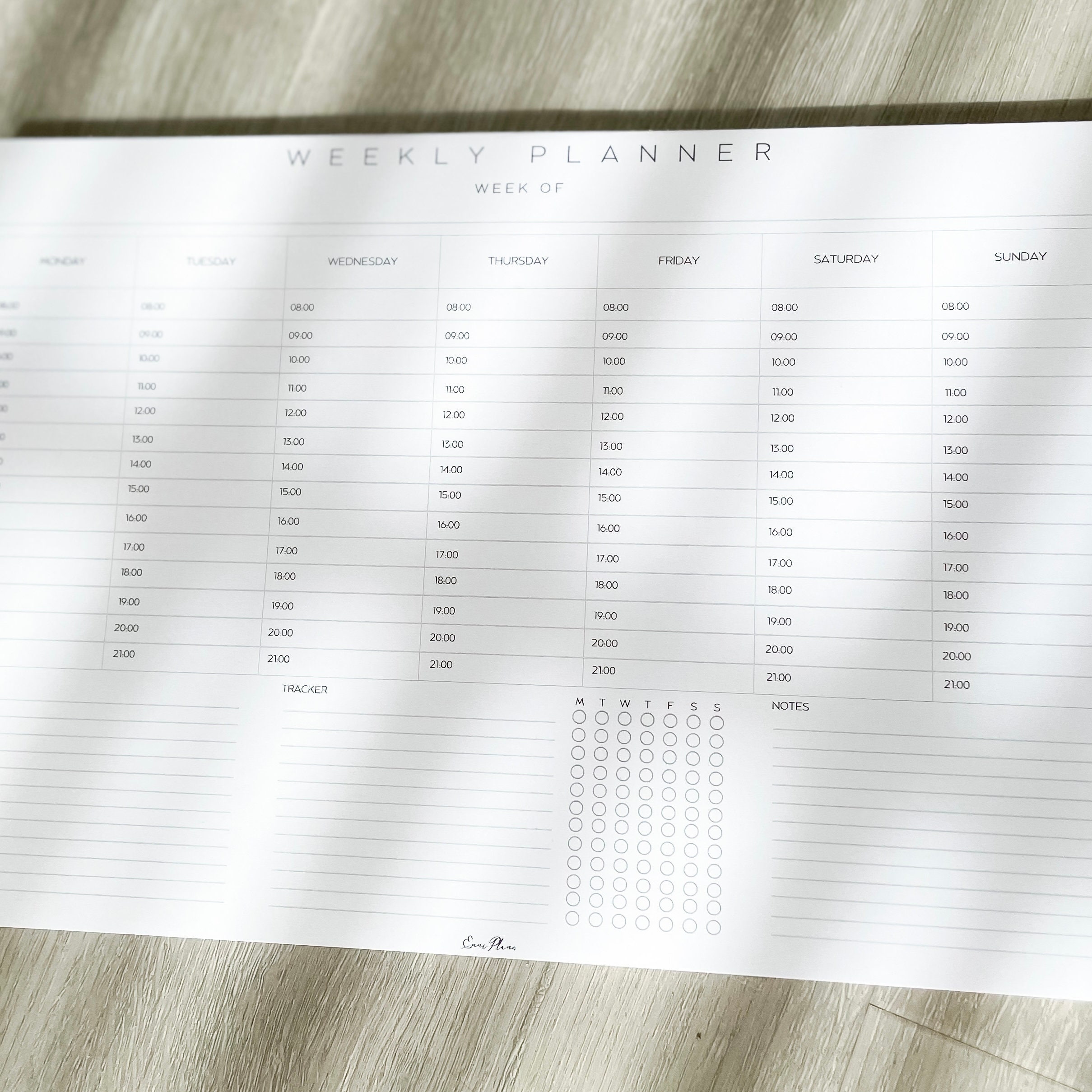 A4 Notepad Weekly Planner Hourly Schedule Deskpad Plan Etsy