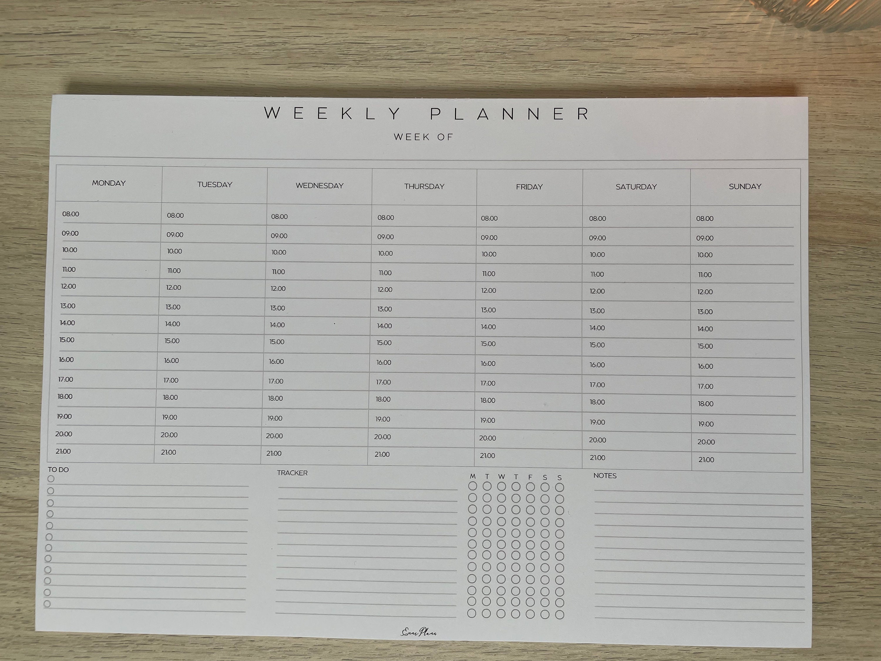 A4 Notepad Weekly Planner Hourly Schedule Deskpad Plan Etsy