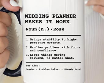 Custom Wedding Planner Mug, Personalized Wedding Planner Gift, Wedding Planner Appreciation Mug, Event Planner Coffee Mug
