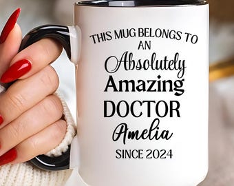 Doctor Mug 11oz and 15oz Ceramic Coffee Cup Appreciation Gift for Medical Professionals Perfect for Graduation Birthday