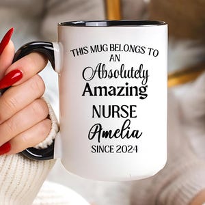 Adorable Nurse Accent Coffee Mug (11, 15oz) - Perfect Gift for Healthcare Heroes