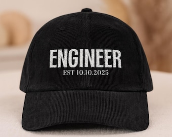 Custom Engineer Cap, Personalized Embroidered Hat, Gift for Engineer, Adjustable Baseball Hat, Engineering Life Cap, STEM Hat, Unisex