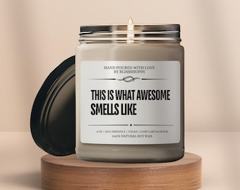 Soy Candle: Eco-Friendly Vegan 9 oz Long Lasting Scented Candle, Natural Wax, 50 Hour Burn Time