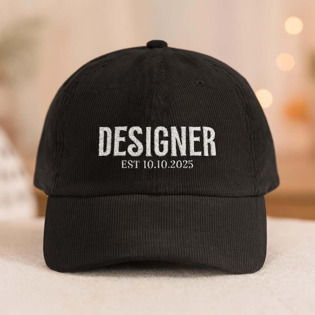 Custom Designer Cap, Personalized Embroidered Hat, Gift for Designer ...