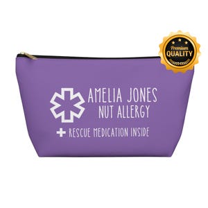 Rescue Medication Pouch Amelia Jones Nut Allergy Medical Alert Personalized Emergency Meds Bag Custom Allergy Kit Travel Organizer