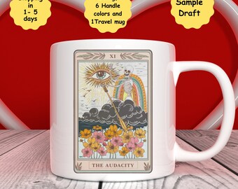 The Audacity Tarot Card Mug, Witchy Coffee Cup
