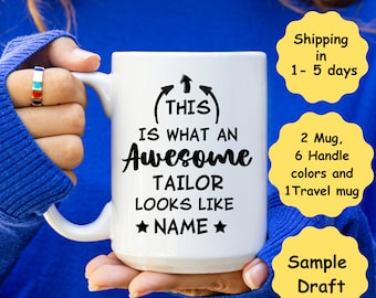 Tailor, Seamstress Mug, Sewing Mug, Seamstress Gift, Sewing Gift, Sewing Coffee Mug, Sewing Tumbler, Sewing