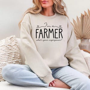 Farmer Shirt, Farming Sweatshirt, Country Life Gift, Tractor Hoodie, Proud Farmer Tee, Unisex Crewneck, Rural Workwear for Agriculture