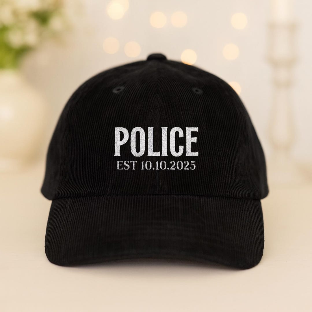 Police Graduation Cap Custom Police Cap, Personalized Embroidered Hat, Gift for Police ...