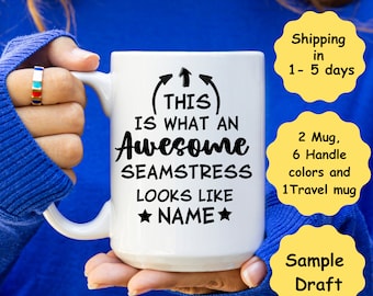 Seamstress Mug, Sewing Mug, Seamstress Gift, Sewing Gift, Sewing Coffee Mug, Sewing Tumbler, Sewing