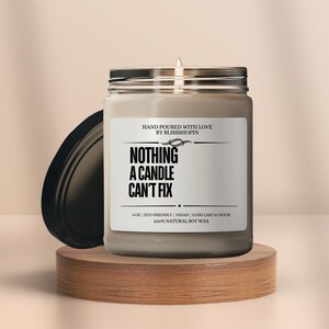 A Candle 9oz Soy Wax Gift for Minimalist Decor Eco Friendly Vegan Long Lasting Scented Candle Hand Poured Funny Home Accent