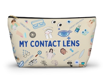 Contact Lens Pouch with Eye Print | Travel Case for Lens Wearers