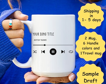 Custom Song Mug, Personalized Music Gift, Scannable QR Code