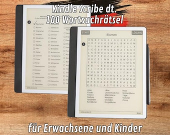 Kindle Scribe 100 Wortsuchrätsel für Erwachsene deutsch