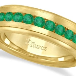 Emerald Eternity Ring Eternity Ring 925 Sterling Silver Gold Plating Minimalist Emerald Band Birthstone Ring Eternity Women Ring Gif For Her
