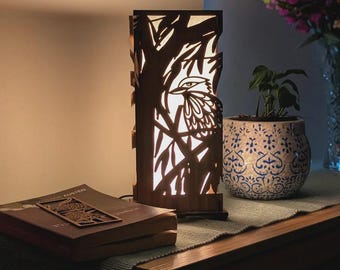 Aussie Birds: Australian Wooden Lamp