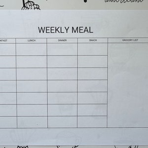 Printable Weekly Meal Planning Callendar, 7 Day Menu Planner, Meal Prep ...