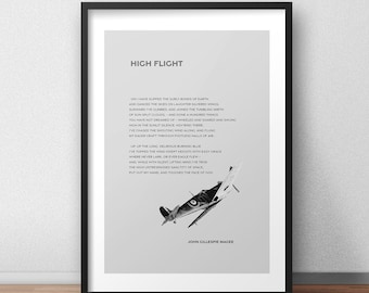 Instant Download | High Flight Poem by John Gillespie Magee Jr.