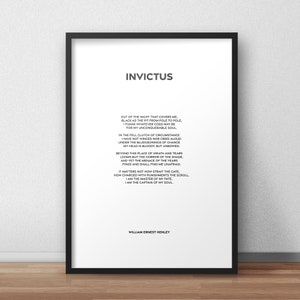 Poem by William Ernest Henley &#39;Invictus&#39; – I am the master of my fate, I am the captain of my soul...