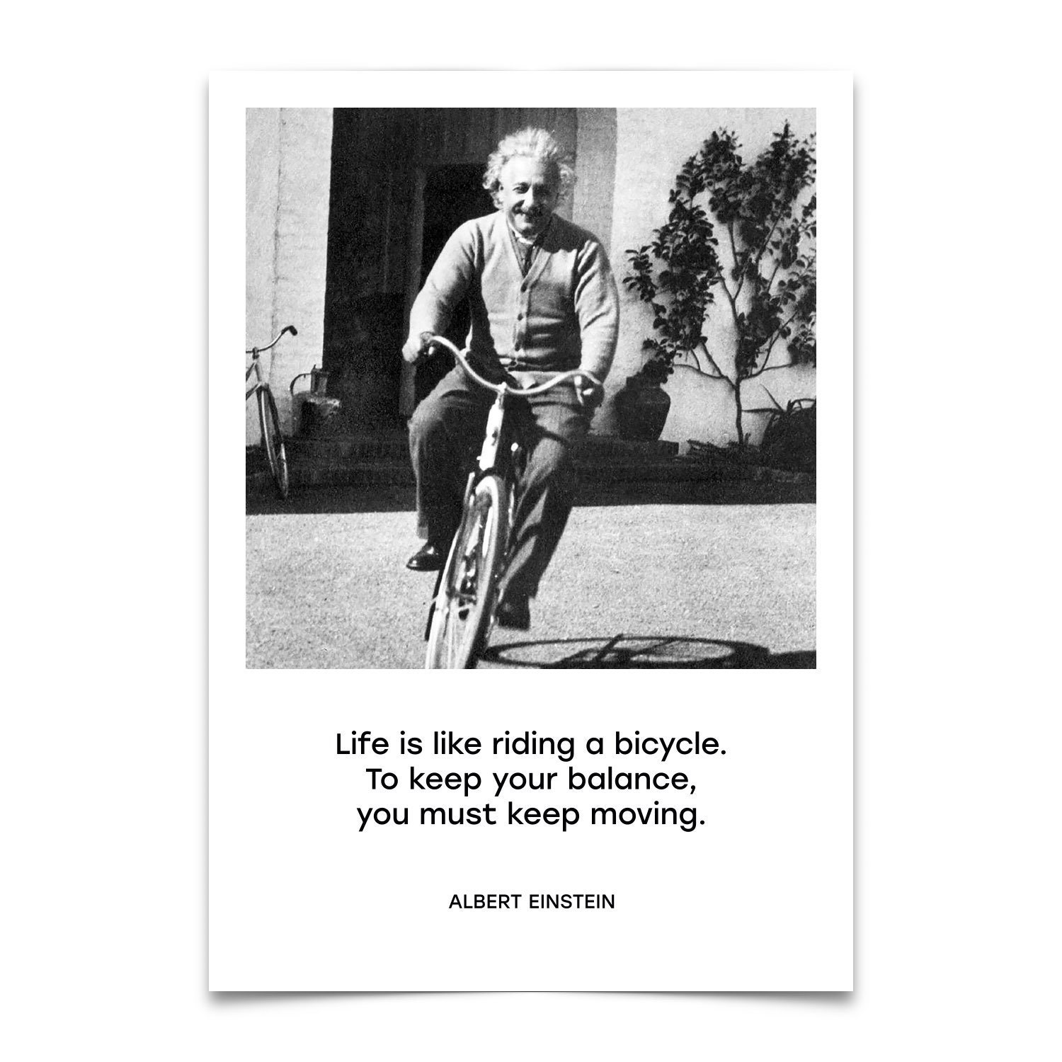 Einstein Quote Print: Life is Like Riding a Bicycle (digital Download) -  Etsy, image size:1500x1500