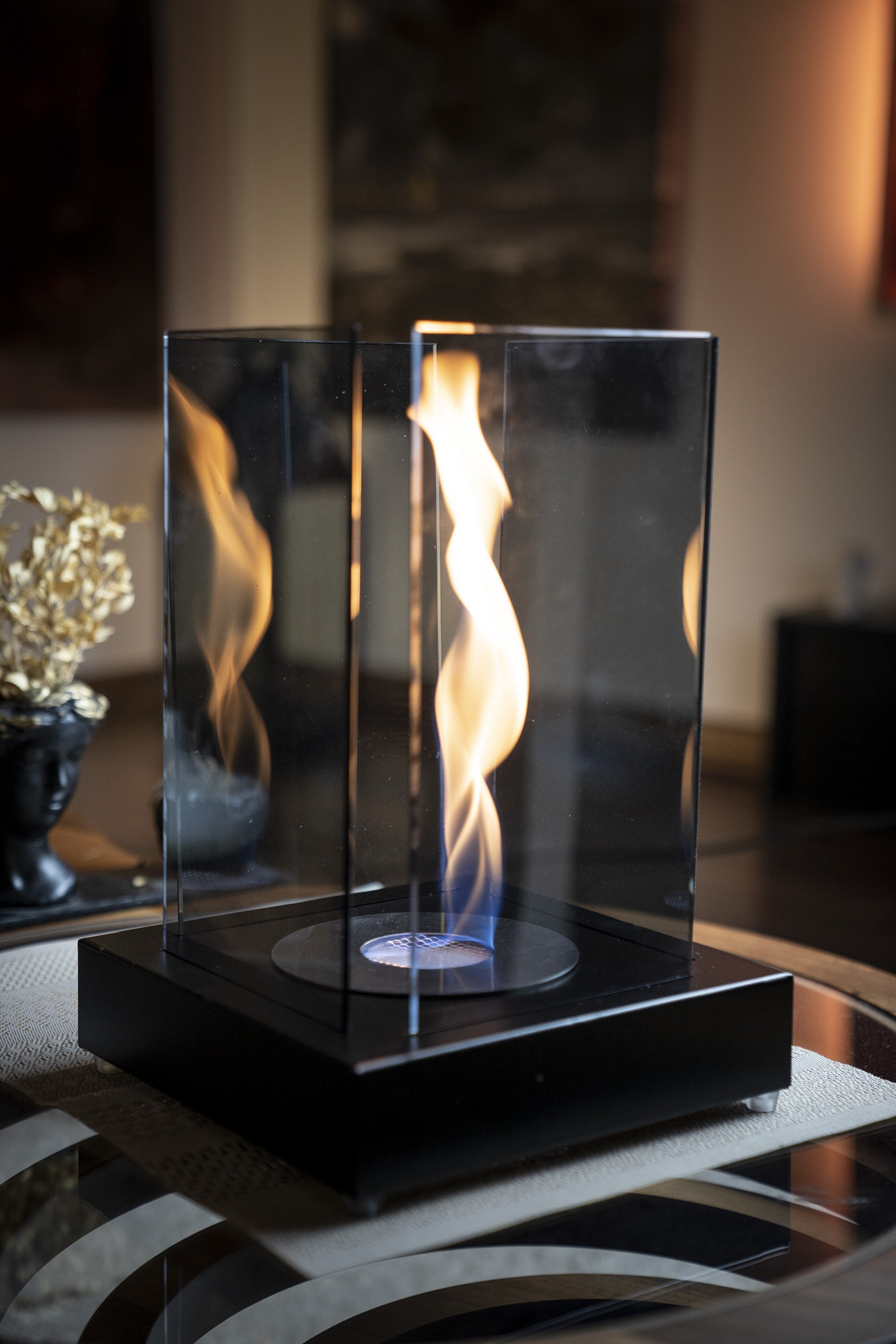HOFAST SIPN 90 Table-top BLACK free standing bioethanol fireplace good  price to buy, Freestanding (Portal) biofireplaces - in an apartment,  house, and any room at a good price