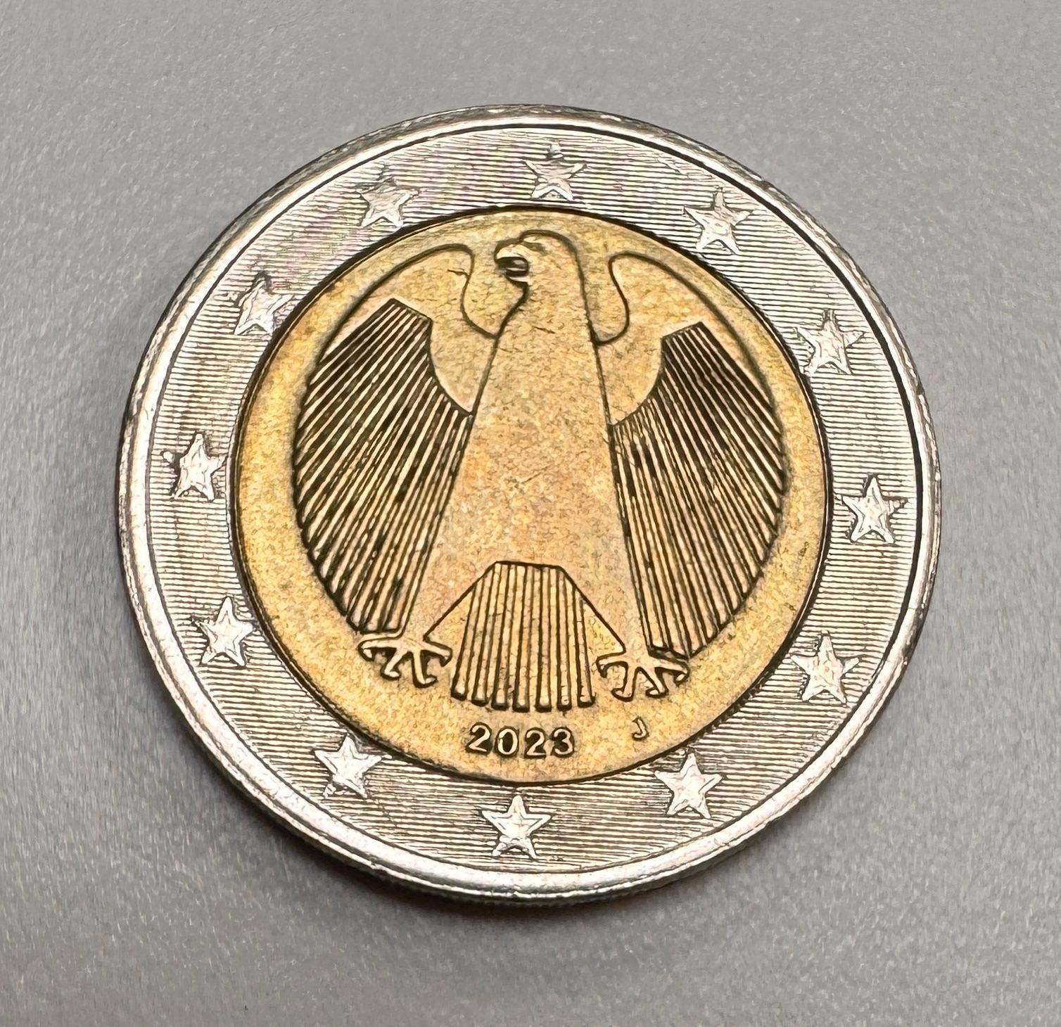 2ユーロ硬貨 ドイツ 2023 J （ミントエラーあり） - Etsy 日本