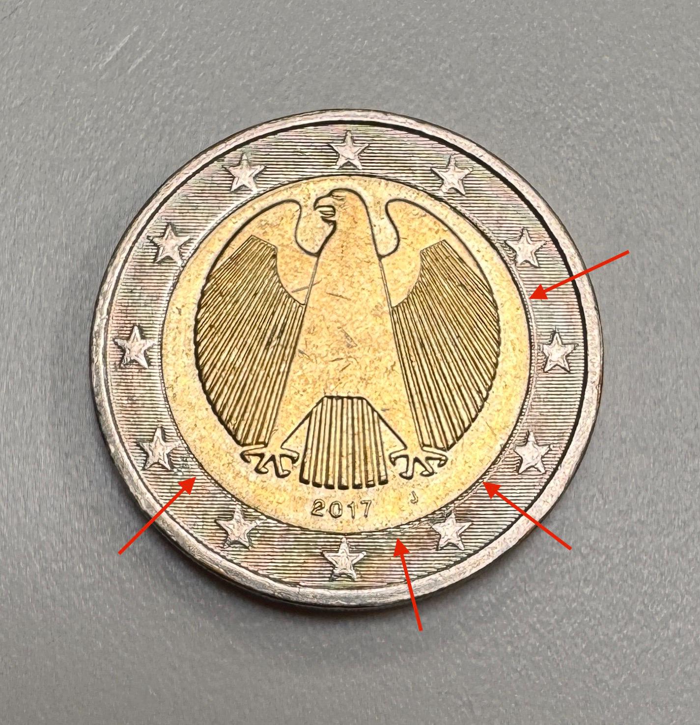 2ユーロ硬貨 ドイツ 2017 J ミントエラーあり - Etsy 日本