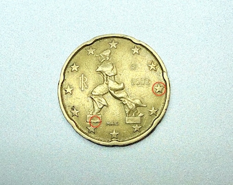 20ユーロセント硬貨、2002年、イタリア - Etsy 日本