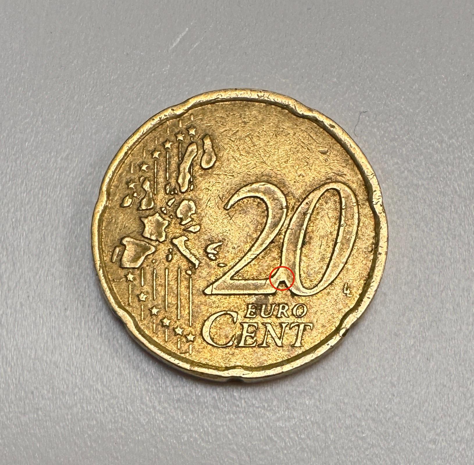 20ユーロセント硬貨 フランス 2000年 造幣局発行エラー - Etsy 日本