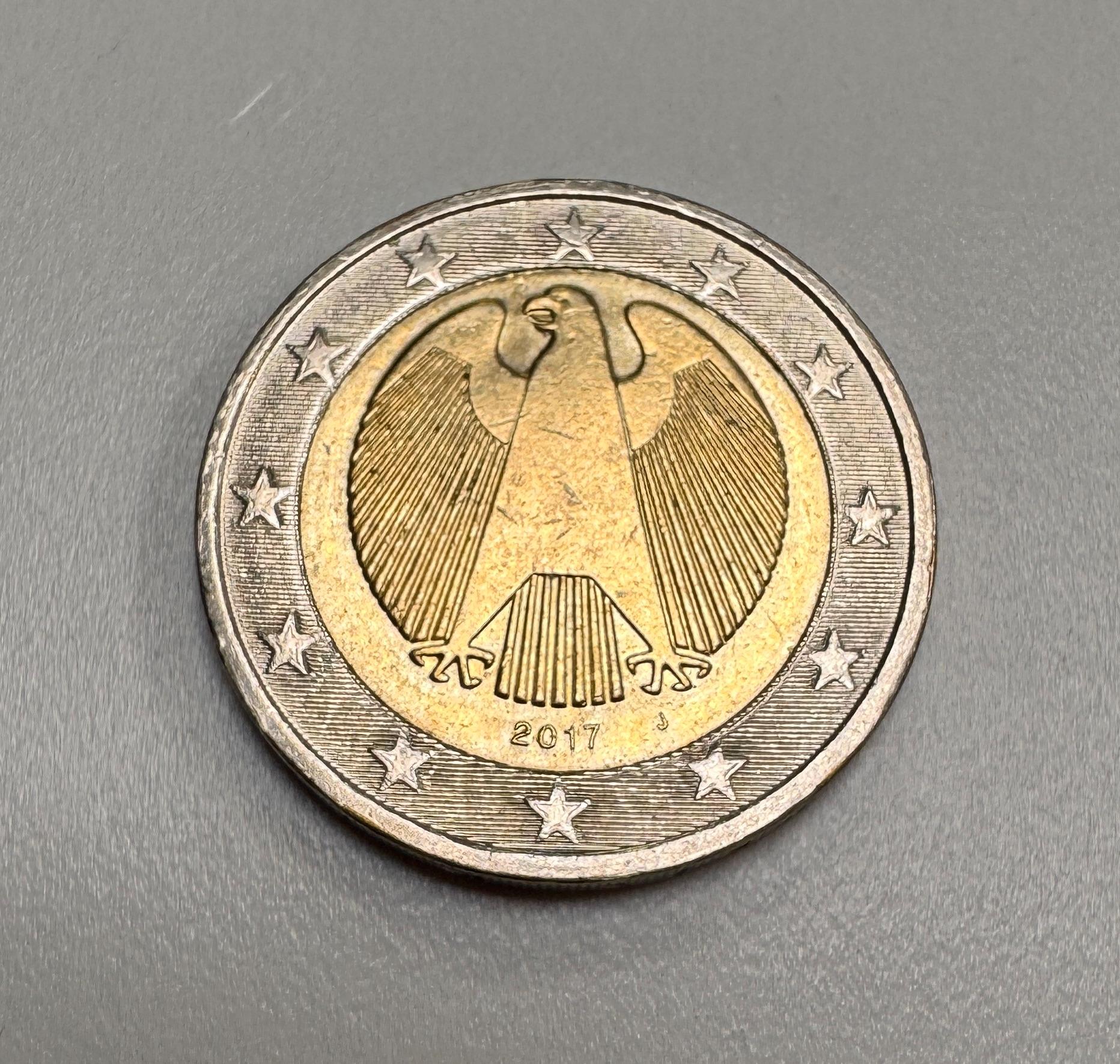 2ユーロ硬貨 ドイツ 2017 J ミントエラーあり - Etsy 日本