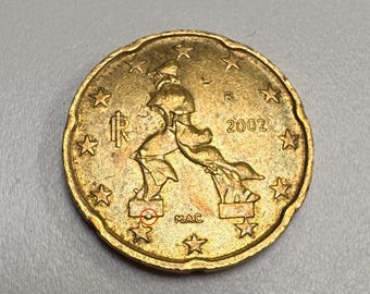 希少な2002年イタリア10ユーロセント硬貨：ダブルリングエラー